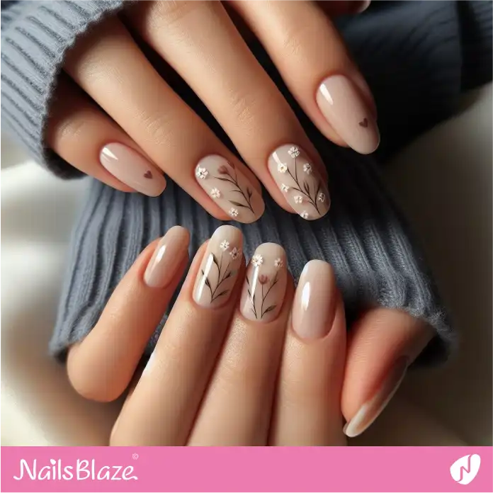 Small Forest Flowers Nails | Love the Forest Nails - NB3028